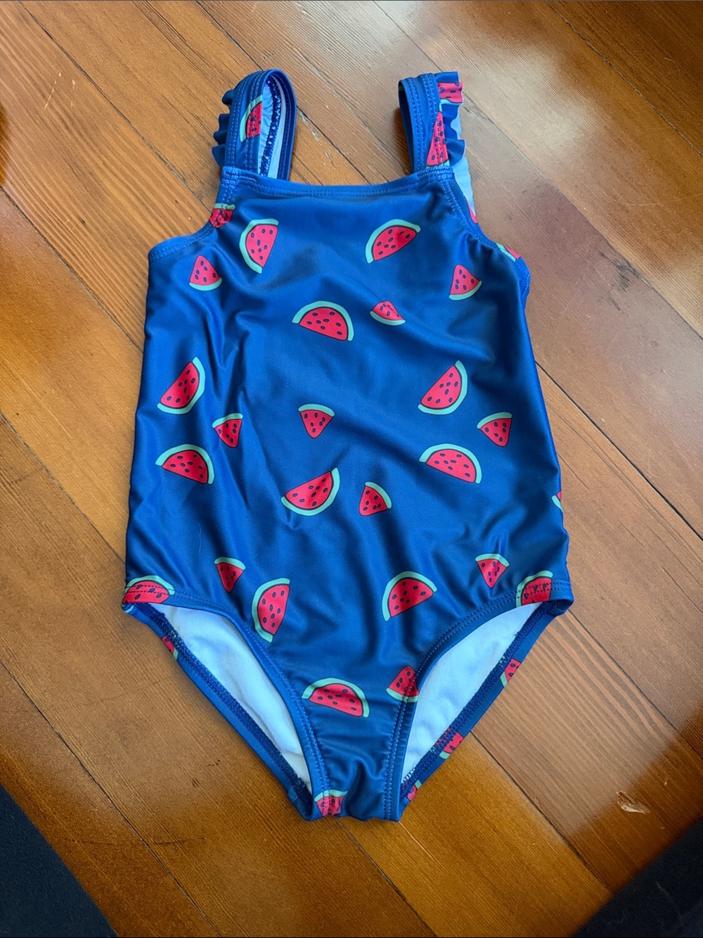 Carter's Navy One-Piece Swimsuit with Watermelon Print